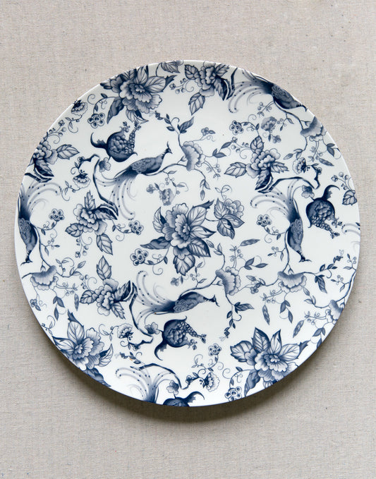 Blue Floral plates Set of 4 (4pcs dinner set) porcelain bone china