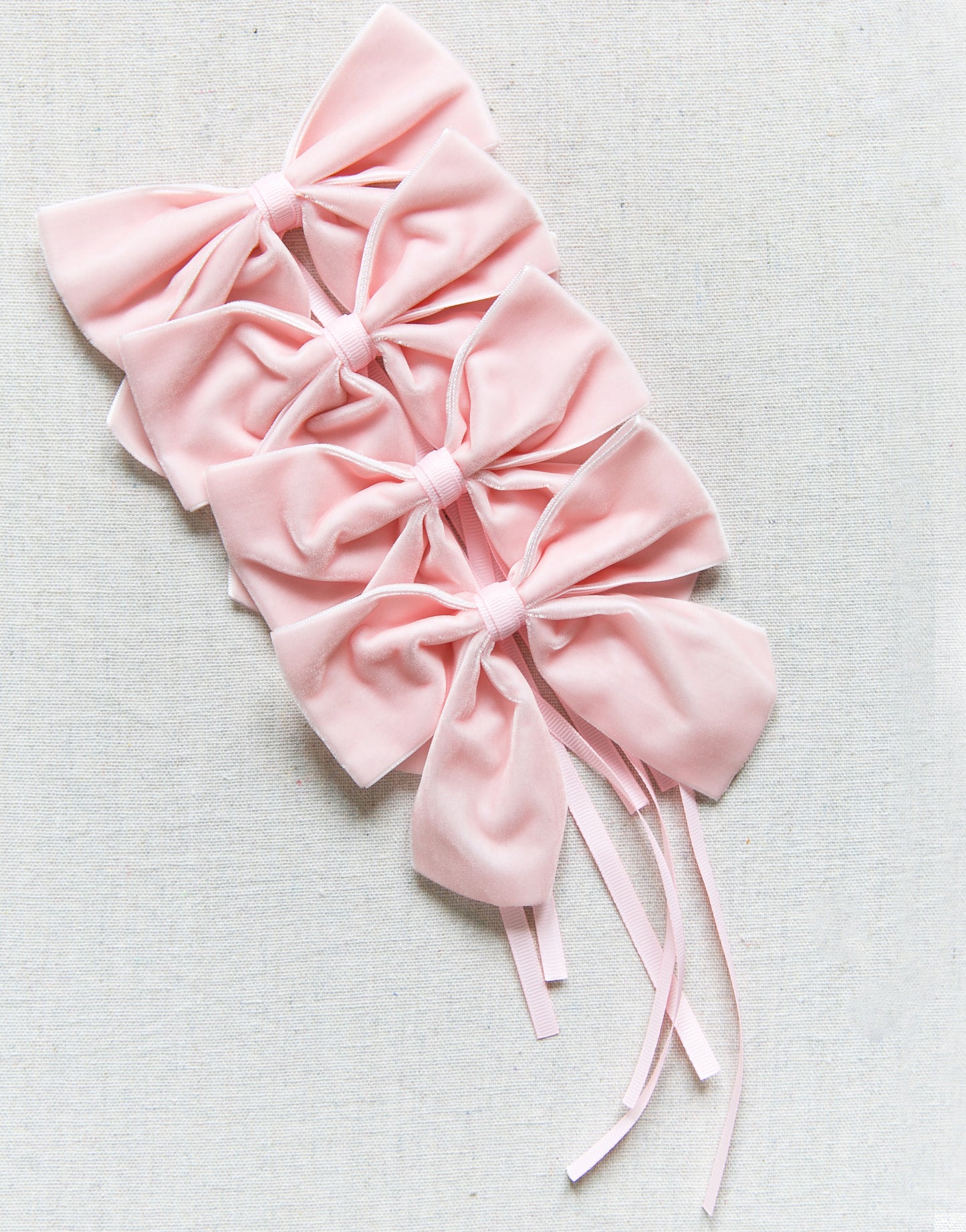 Pink Velvet Napkin Bow (set of 4)