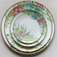 Garden Floral and Butterflies plates Set of 4 (4pcs dinner set) porcelain bone china