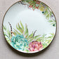 Garden Floral and Butterflies plates Set of 4 (4pcs dinner set) porcelain bone china