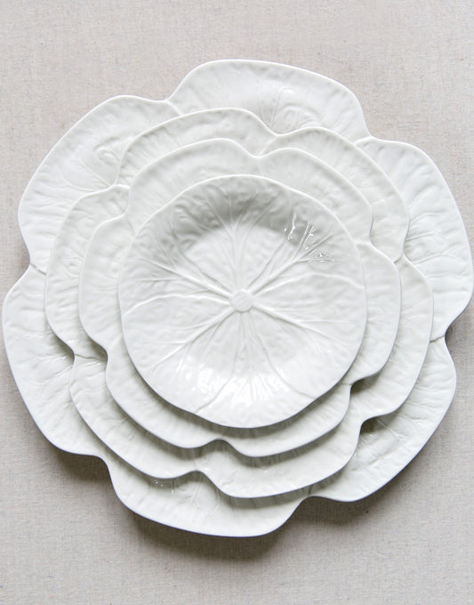 White Cabbage Plate set (SET OF 4)