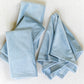 Baby Blue Velvet Napkins (Set of 4)